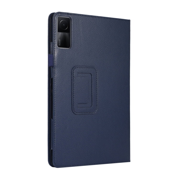 For Xiaomi Redmi Pad 10.61 Litchi Texture Leather Tablet Case with Holder(Dark Blue) by bashfashion