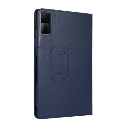For Xiaomi Redmi Pad 10.61 Litchi Texture Leather Tablet Case with Holder(Dark Blue) by bashfashion