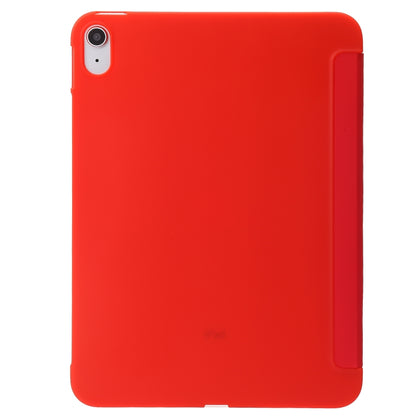 For iPad 2025 / 2022 Three-folding Holder Honeycomb Silicone + PU Smart Leather Tablet Case(Red) by bashfashion