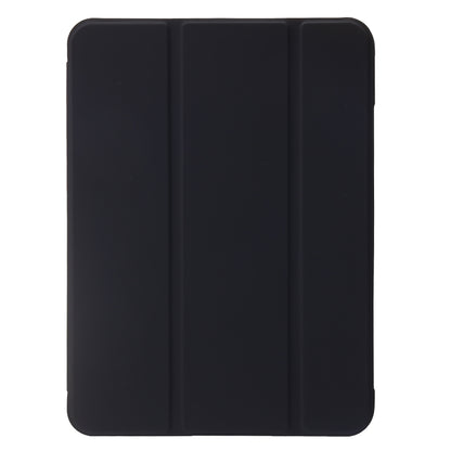 For iPad 2025 / 2022 Three-folding Holder Honeycomb Silicone + PU Smart Leather Tablet Case(Black) by bashfashion