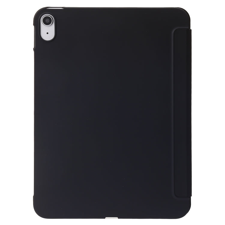 For iPad 2025 / 2022 Three-folding Holder Honeycomb Silicone + PU Smart Leather Tablet Case(Black) by bashfashion