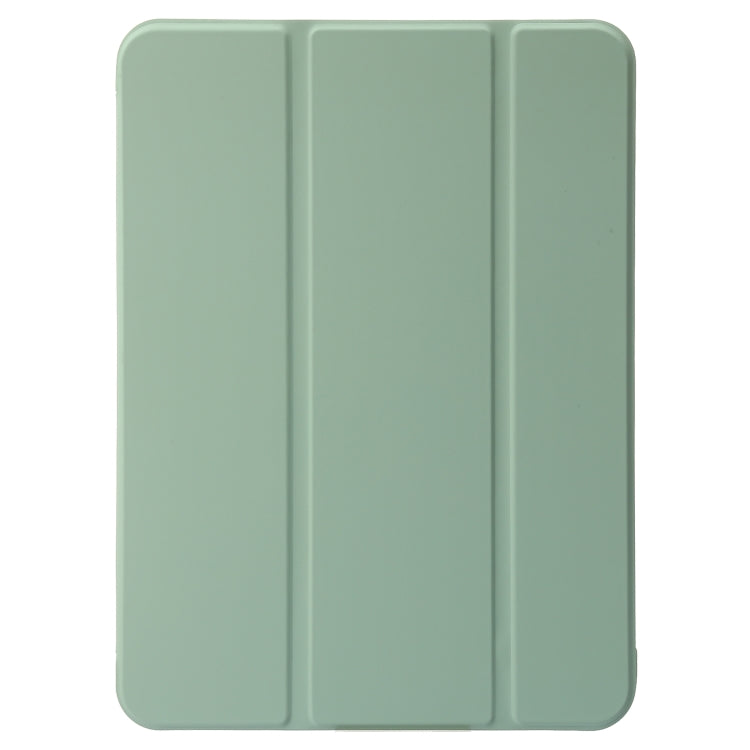 For iPad 2025 / 2022 Three-folding Holder Honeycomb Silicone + PU Smart Leather Tablet Case(Green) by bashfashion