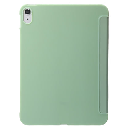 For iPad 2025 / 2022 Three-folding Holder Honeycomb Silicone + PU Smart Leather Tablet Case(Green) by bashfashion