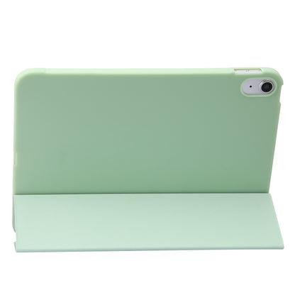 For iPad 2025 / 2022 Three-folding Holder Honeycomb Silicone + PU Smart Leather Tablet Case(Green) by bashfashion