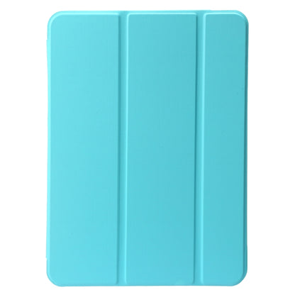For iPad 2025 / 2022 Three-folding Holder Honeycomb Silicone + PU Smart Leather Tablet Case(Mint Green) by bashfashion