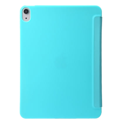 For iPad 2025 / 2022 Three-folding Holder Honeycomb Silicone + PU Smart Leather Tablet Case(Mint Green) by bashfashion
