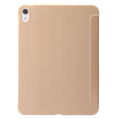For iPad 2025 / 2022 Three-folding Holder Honeycomb Silicone + PU Smart Leather Tablet Case(Gold) by bashfashion