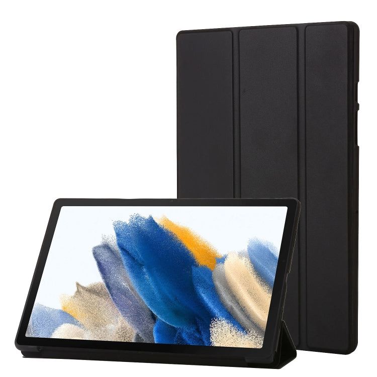 For Lenovo Tab M10 Plus 10.6 3rd Gen 2022 3-fold TPU Leather Tablet Case(Black) by bashfashion