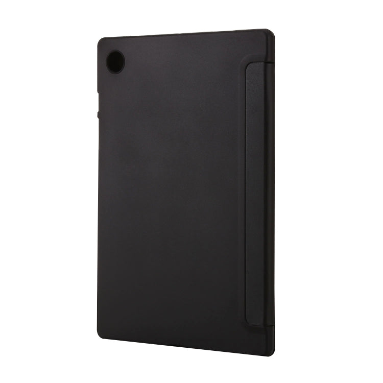For Lenovo Tab M10 Plus 10.6 3rd Gen 2022 3-fold TPU Leather Tablet Case(Black) by bashfashion