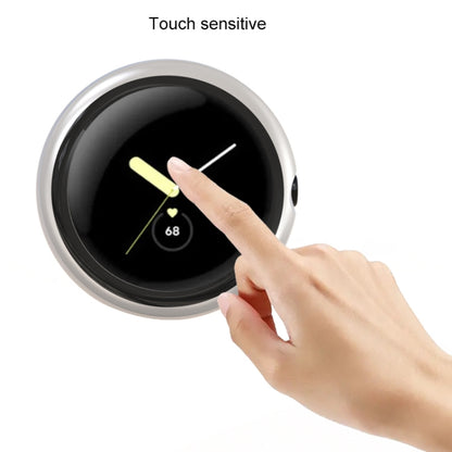 For Google Pixel Watch Tempered Glass Film PC Watch Case(Black) by bashfashion