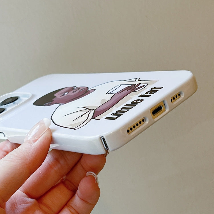 For iPhone 14 Cartoon Film Craft Hard PC Phone Case(Little Fat) by bashfashion