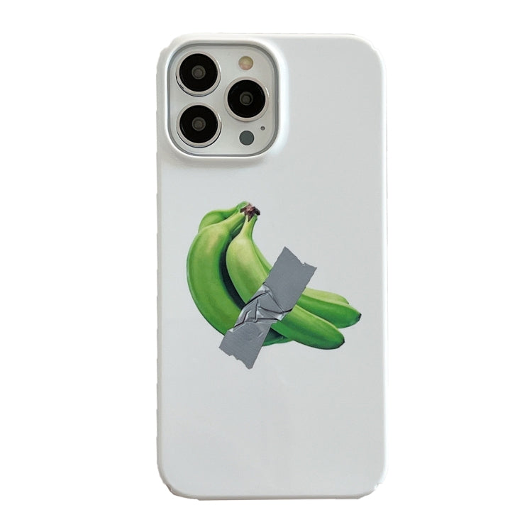 For iPhone 14 Cartoon Film Craft Hard PC Phone Case(Banana) by bashfashion