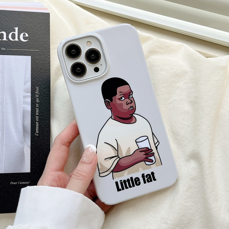 For iPhone 14 Plus Cartoon Film Craft Hard PC Phone Case(Little Fat) by bashfashion