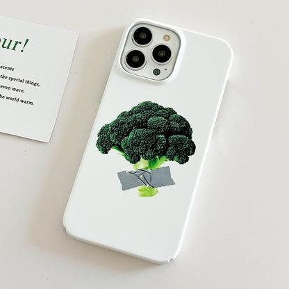 For iPhone 14 Pro Cartoon Film Craft Hard PC Phone Case(Broccoli) by bashfashion