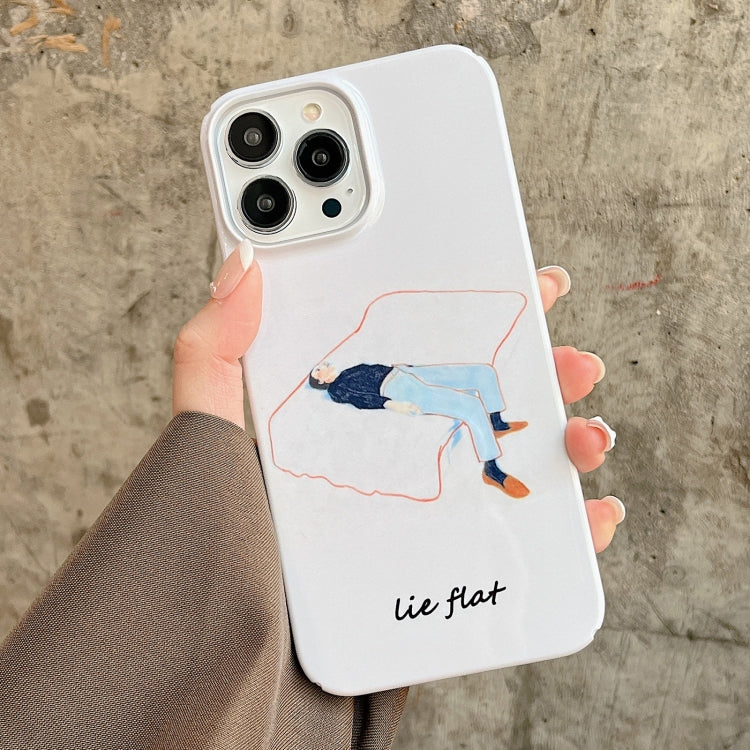 For iPhone 14 Pro Max Cartoon Film Craft Hard PC Phone Case(Lie Flat) by bashfashion