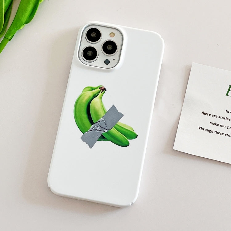 For iPhone 13 Cartoon Film Craft Hard PC Phone Case(Banana) by bashfashion