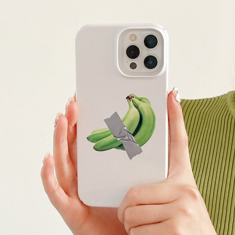 For iPhone 13 Cartoon Film Craft Hard PC Phone Case(Banana) by bashfashion