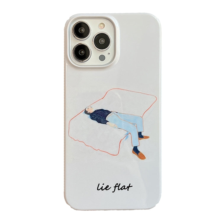 For iPhone 13 Cartoon Film Craft Hard PC Phone Case(Lie Flat) by bashfashion
