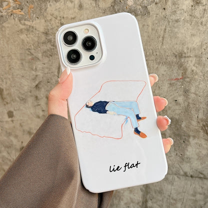 For iPhone 13 Cartoon Film Craft Hard PC Phone Case(Lie Flat) by bashfashion