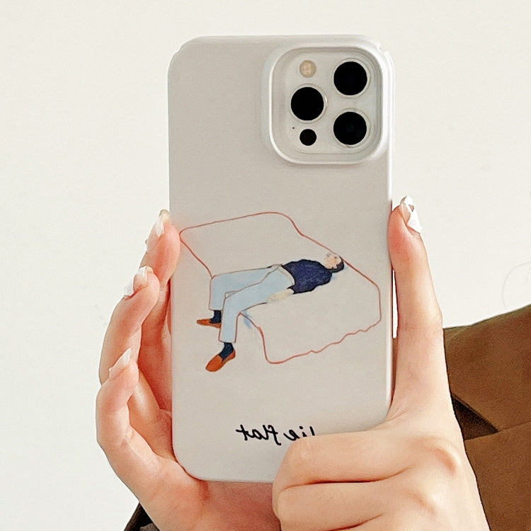 For iPhone 13 Cartoon Film Craft Hard PC Phone Case(Lie Flat) by bashfashion