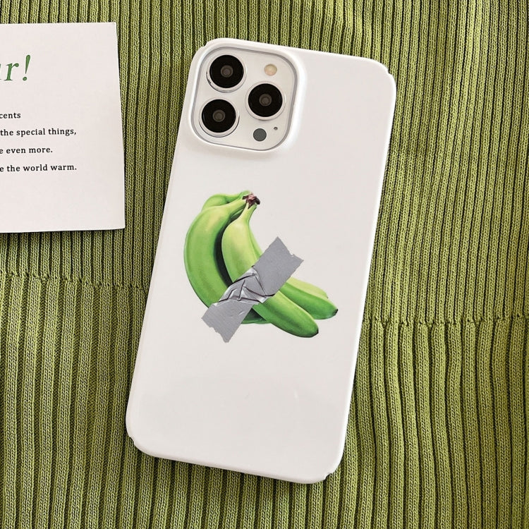 For iPhone 13 Pro Max Cartoon Film Craft Hard PC Phone Case(Banana) by bashfashion