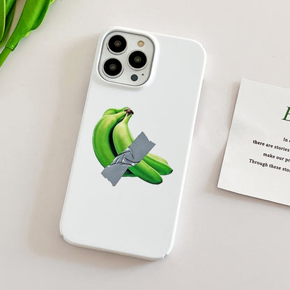 For iPhone 11 Cartoon Film Craft Hard PC Phone Case(Banana) by bashfashion