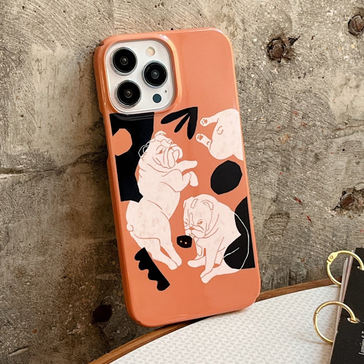 For iPhone 11 Cartoon Film Craft Hard PC Phone Case(Bulldog) by bashfashion