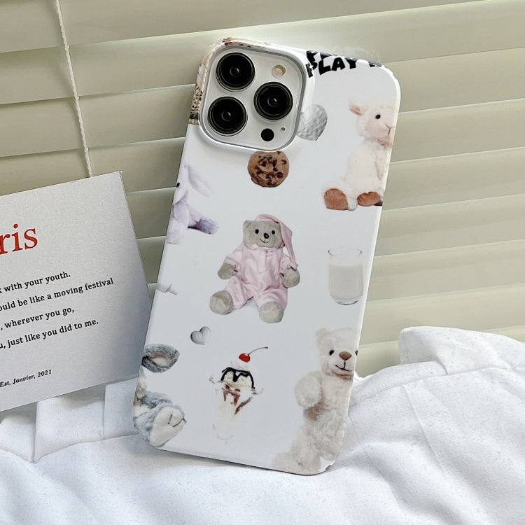 For iPhone 11 Cartoon Film Craft Hard PC Phone Case(Stuffed Bear) by bashfashion