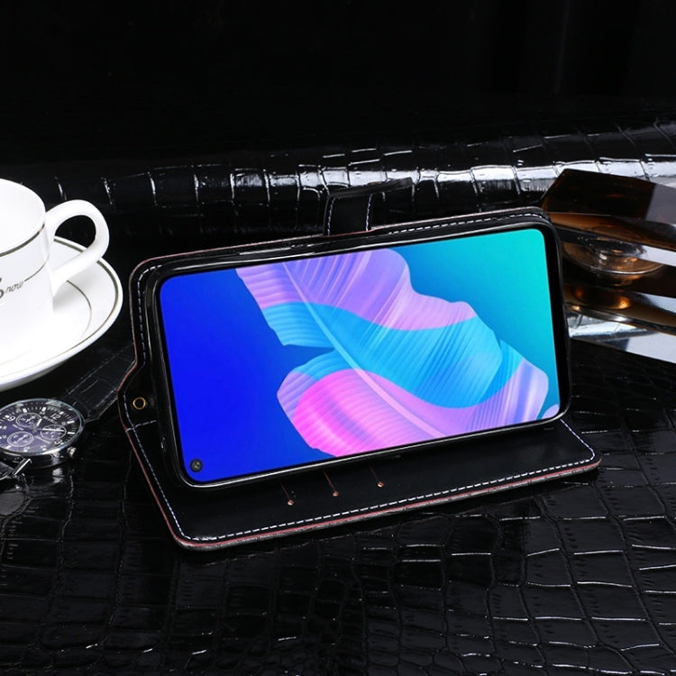 For Huawei P40 Lite E idewei Crocodile Texture Horizontal Flip Leather Case with Holder & Card Slots & Wallet(Black) by idewei