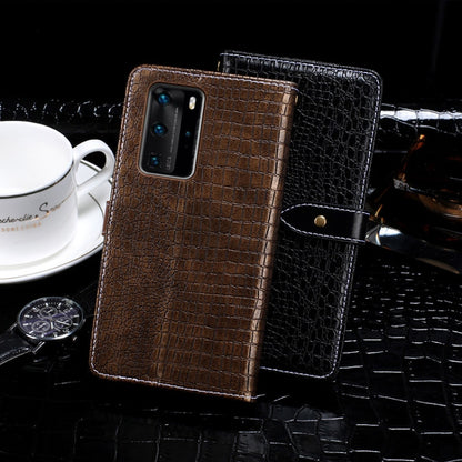 For Huawei P40 Pro idewei Crocodile Texture Horizontal Flip Leather Case with Holder & Card Slots & Wallet(Dark Blue) by idewei