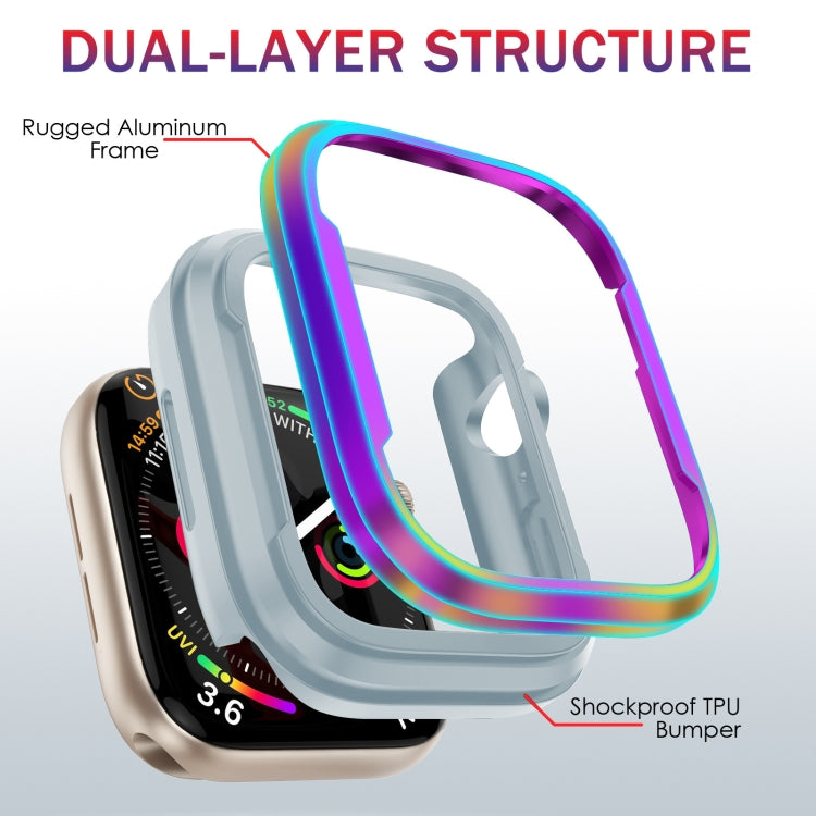 For Apple Watch Ultra 3 / 2 / 1 49mm Aluminum Alloy + TPU 2 in 1 Protective Case(Iridescent) by bashfashion
