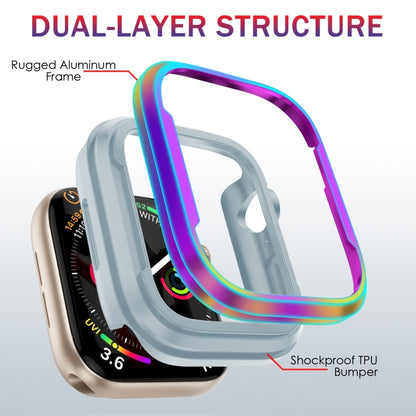 For Apple Watch Ultra 3 / 2 / 1 49mm Aluminum Alloy + TPU 2 in 1 Protective Case(Iridescent) by bashfashion