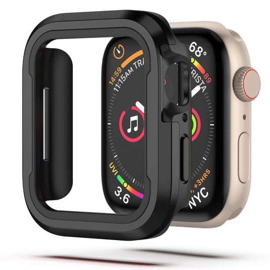 For Apple Watch Series 6 / 5 / 4 / SE 44mm Aluminum Alloy + TPU 2 in 1 Protective Case(Black) by bashfashion