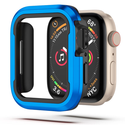 For Apple Watch Series 6 / 5 / 4 / SE 44mm Aluminum Alloy + TPU 2 in 1 Protective Case(Blue) by bashfashion