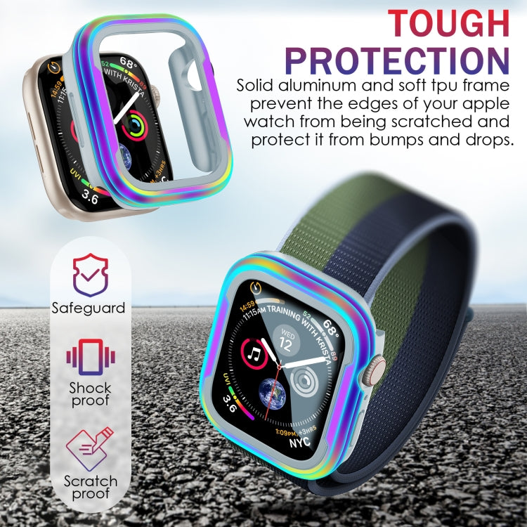For Apple Watch Series 6 / 5 / 4 / SE 44mm Aluminum Alloy + TPU 2 in 1 Protective Case(Black) by bashfashion