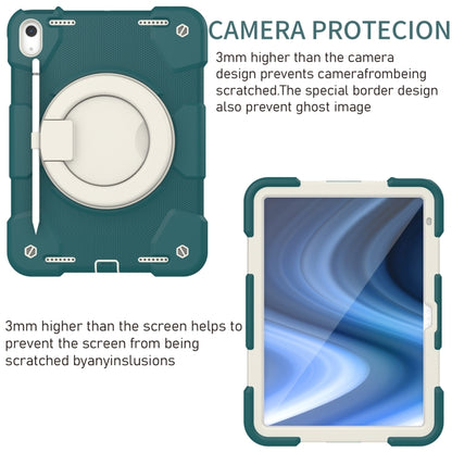 For iPad 2025 / 2022 360 Rotation PC+Silicone Tablet Case(Blackish Green) by bashfashion