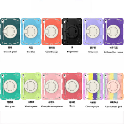For iPad 2025 / 2022 360 Rotation PC+Silicone Tablet Case(Blackish Green) by bashfashion