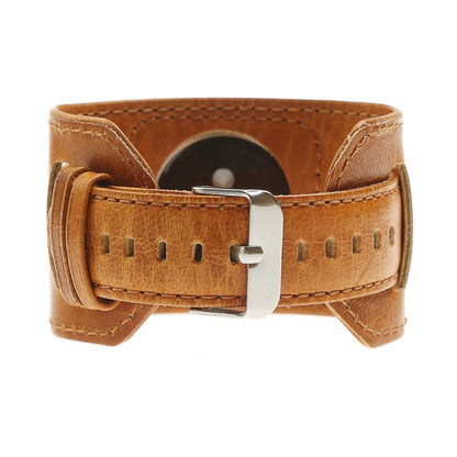 For Apple Watch 5 & 4 40mm / 3 & 2 & 1 38mm Crazy Horse Texture Bracelet Watch Band(Light Brown) by bashfashion