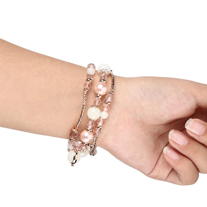 For Apple Watch 5 & 4 40mm / 3 & 2 & 1 38mm Luminous Agate Watch Band(Rose Gold) by bashfashion