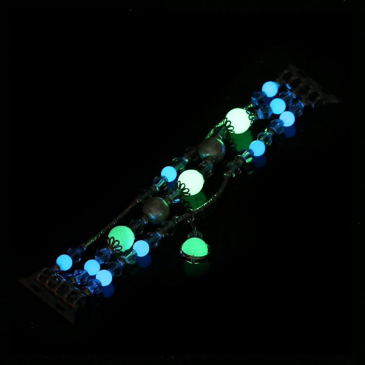 For Apple Watch 5 & 4 40mm / 3 & 2 & 1 38mm Luminous Agate Watch Band(Rose Gold) by bashfashion