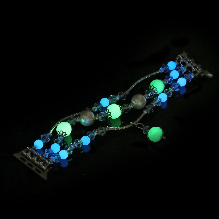 For Apple Watch 5 & 4 40mm / 3 & 2 & 1 38mm Luminous Agate Watch Band(Rose Gold) by bashfashion