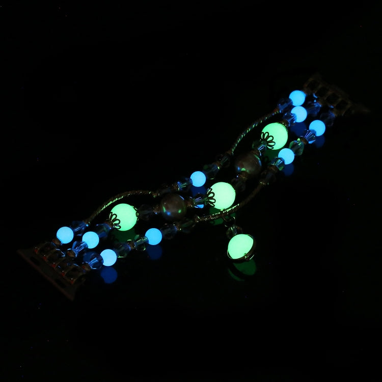 For Apple Watch 5 & 4 40mm / 3 & 2 & 1 38mm Luminous Agate Watch Band(Silver) by bashfashion