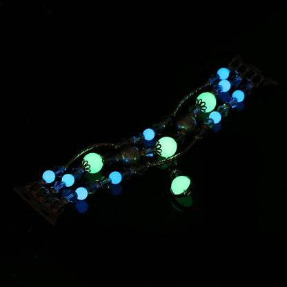 For Apple Watch 5 & 4 40mm / 3 & 2 & 1 38mm Luminous Agate Watch Band(Silver) by bashfashion