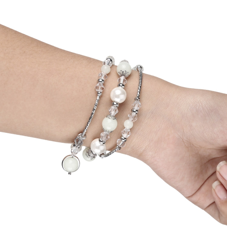 For Apple Watch 5 & 4 40mm / 3 & 2 & 1 38mm Luminous Agate Watch Band(Silver) by bashfashion