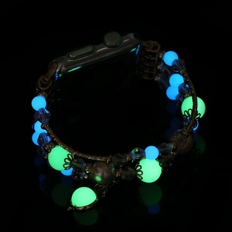 For Apple Watch 5 & 4 40mm / 3 & 2 & 1 38mm Luminous Agate Watch Band(Silver) by bashfashion