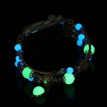 For Apple Watch 5 & 4 40mm / 3 & 2 & 1 38mm Luminous Agate Watch Band(Silver) by bashfashion