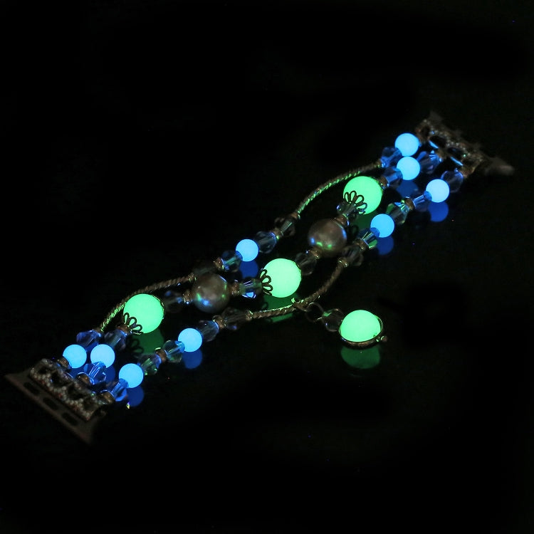 For Apple Watch 5 & 4 40mm / 3 & 2 & 1 38mm Luminous Agate Watch Band(Silver) by bashfashion
