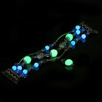 For Apple Watch 5 & 4 40mm / 3 & 2 & 1 38mm Luminous Agate Watch Band(Silver) by bashfashion
