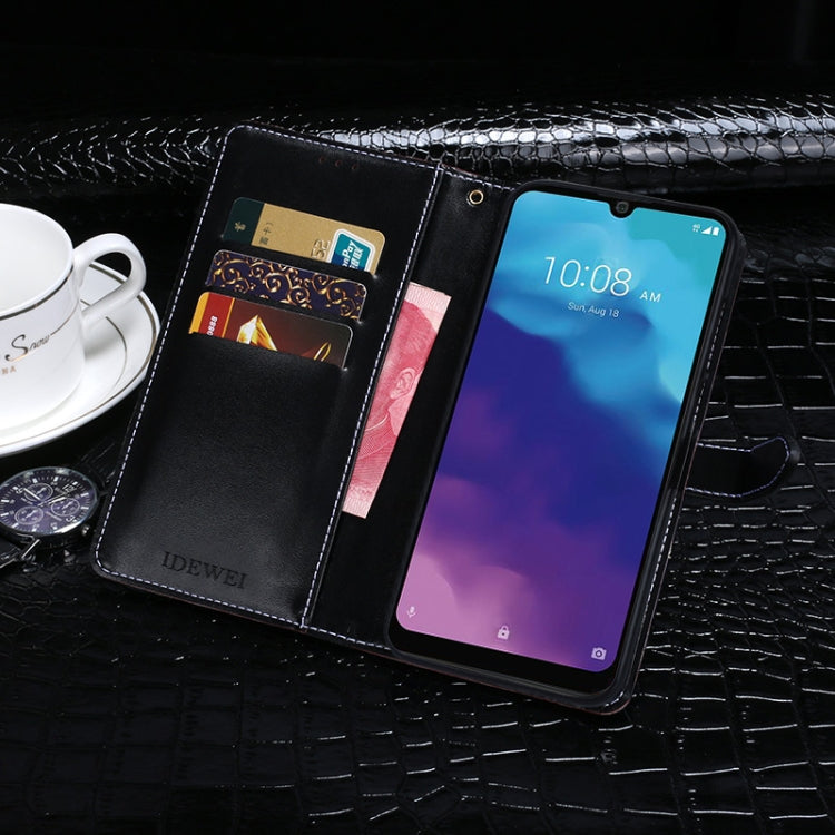For ZTE Blade A7 2020 idewei Crocodile Texture Horizontal Flip Leather Case with Holder & Card Slots & Wallet(Black) by idewei