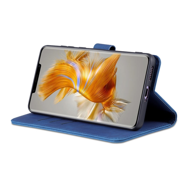 For Huawei Mate 50 Pro AZNS Skin Feel Calf Texture Flip Leather Phone Case(Blue) by AZNS